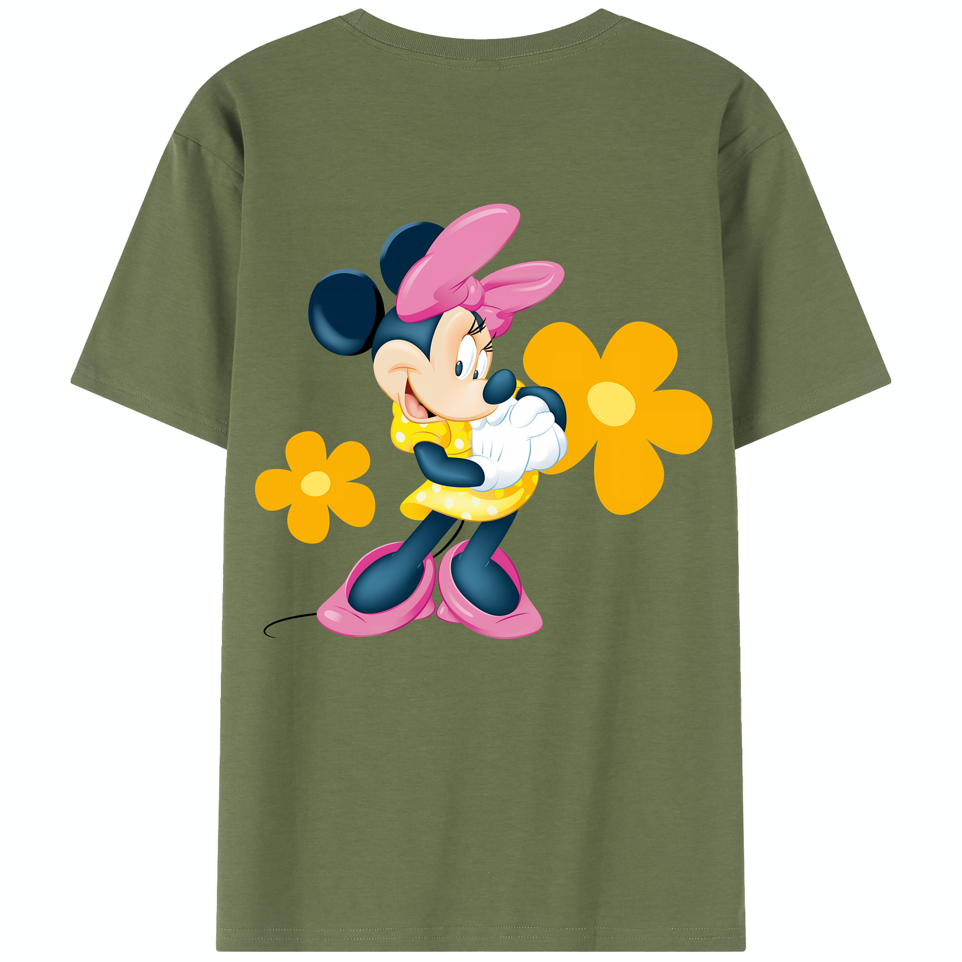 （画像用） ミッキーマウス Mickey Mouse 綿100％半袖Tシャツ（背面プリント）